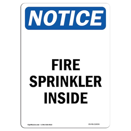 OSHA Notice Sign, Fire Standpipe Inside, 24in X 18in Aluminum